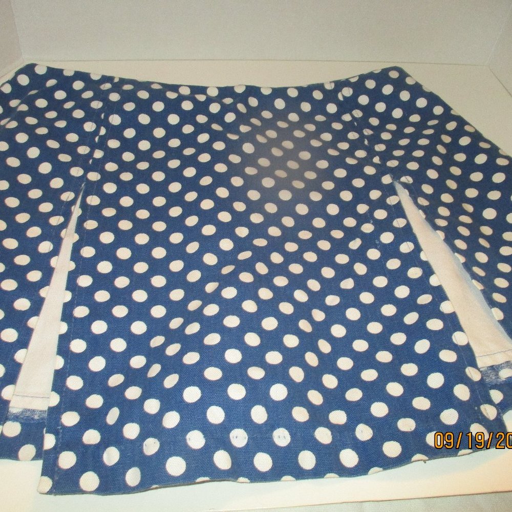 Vintage Skort Size 16 Blue W/ White Dots